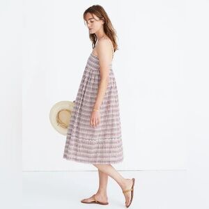 Madewell Multicolor Checkered Midi Dress